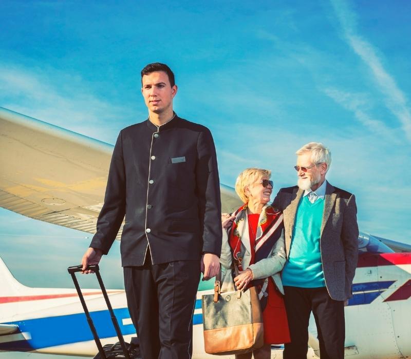 Arrival in the airport