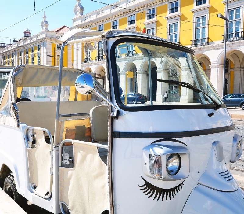 Experience Madrid by private eco tuk-tuk and taste local food
